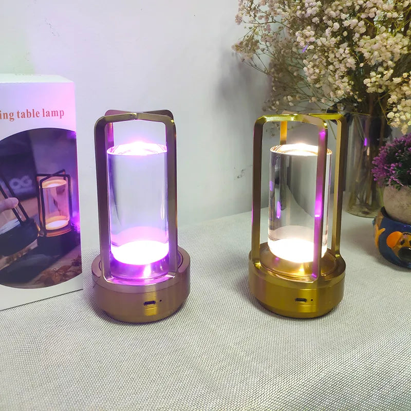 LED Cordless Metal Table Lamp / Restaurant Creative Night Lights